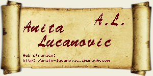 Anita Lučanović vizit kartica